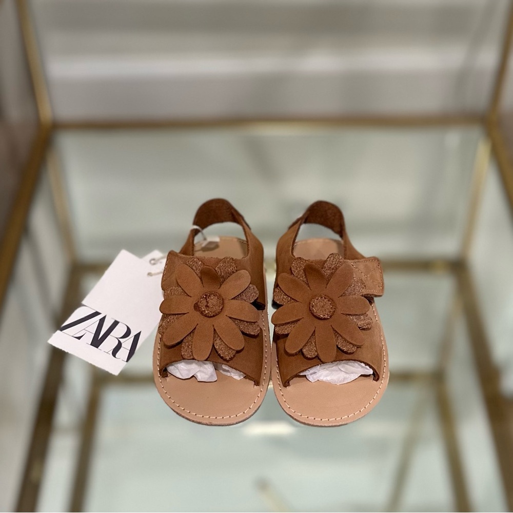 Zara | Leather Baby Sandals | NEW!